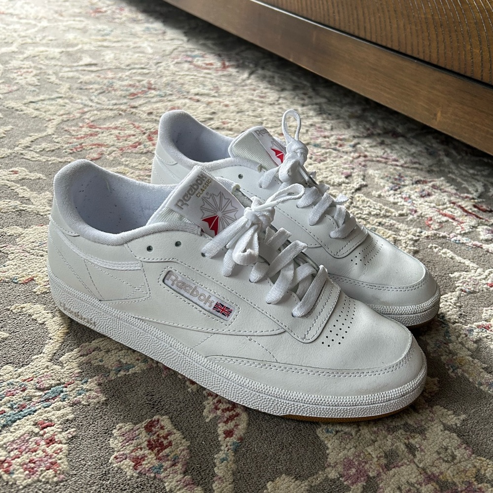 White Reebok sneakers
